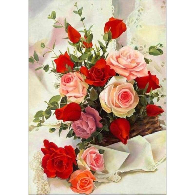 2019 New Hot Sale Entry Level Colorful Diy 5d Embroidery Kits Flower VM3620 - NEEDLEWORK KITS