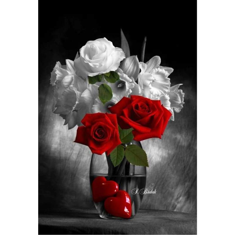 New Red Love Heart Full Drill - 5D DIY Embroidery Diamond Painting Kits NA0727 - NEEDLEWORK KITS