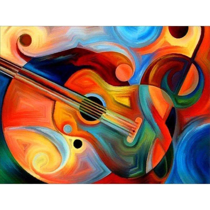 Colourful Guitar - Full Drill Diamond Painting - Special