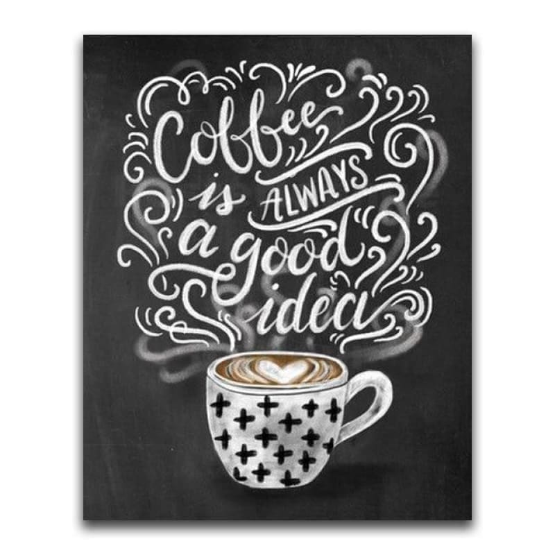 Full Drill - 5D DIY Diamond Painting Kits Blackboard Coffee