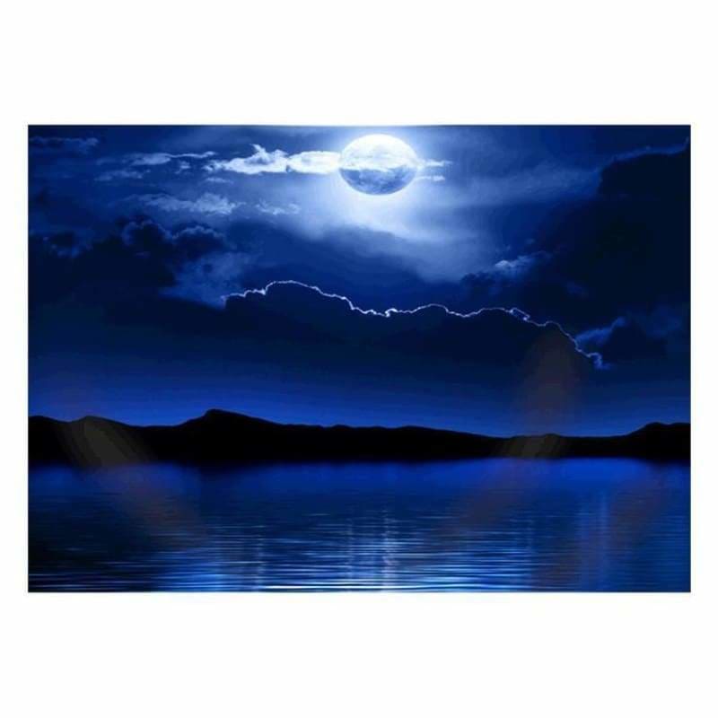 Full Drill - 5D Diy Diamond Painting Kits Blue Bright Moon