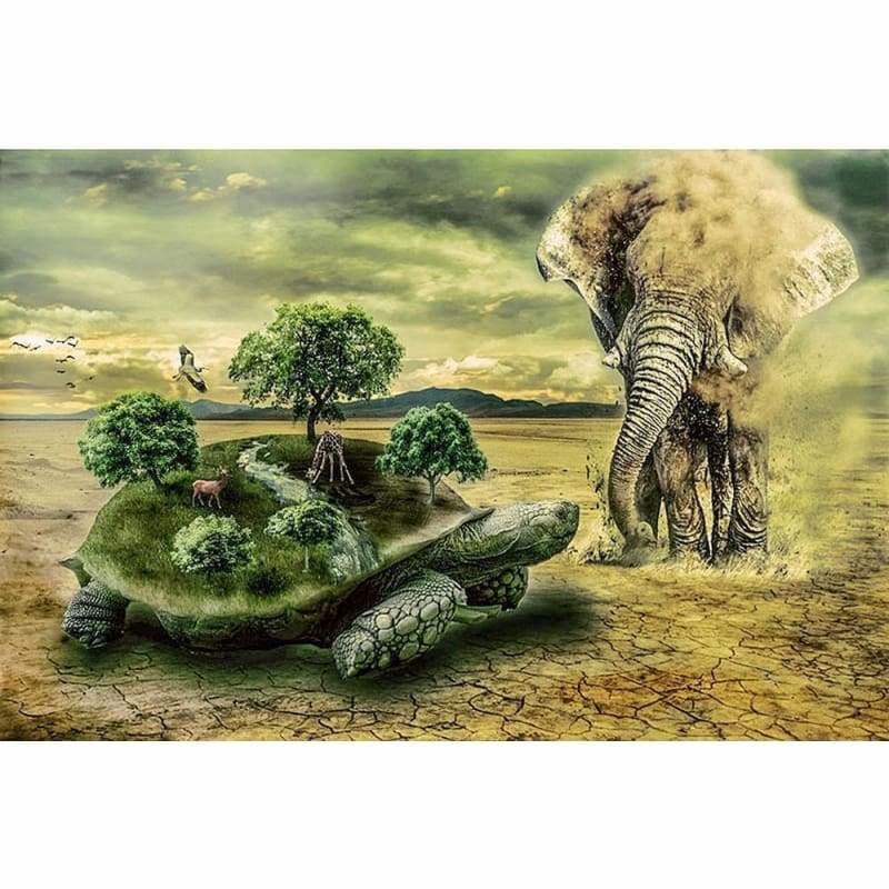 Full Drill - 5D DIY Diamond Painting Kits Fantasy Turtle