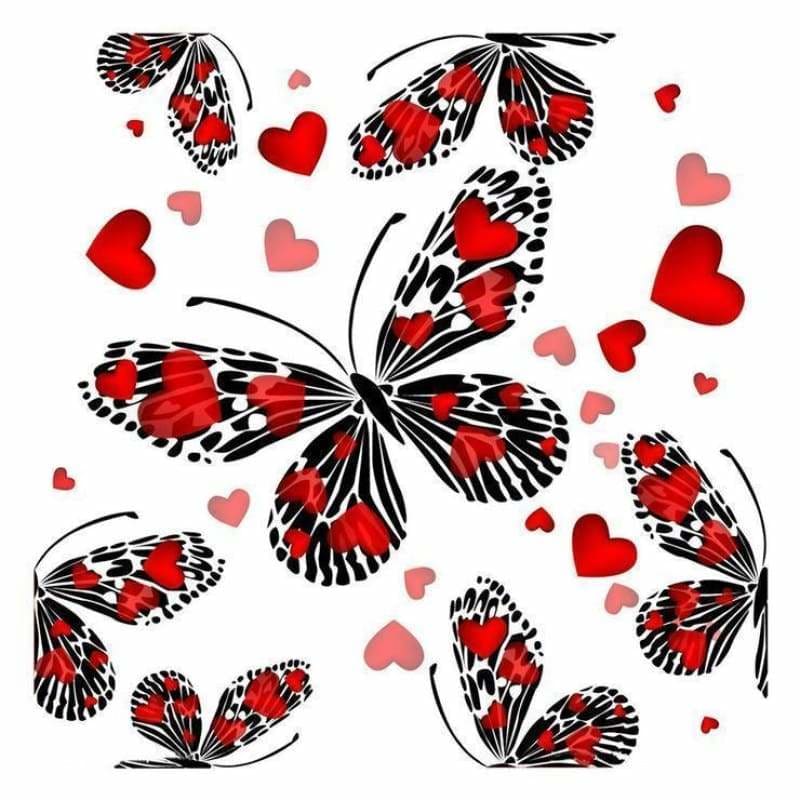 Full Drill - 5D DIY Diamond Painting Kits Red Black Love