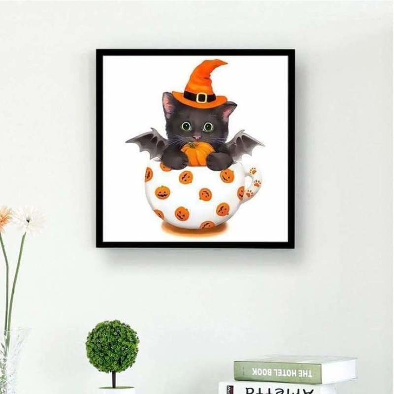 Hot Sale Cute Cat In Teacup Full Drill - 5D Diy Diamond