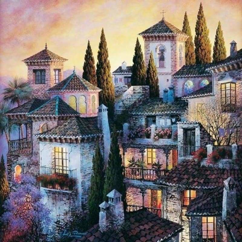 Hot Sale Town Picture Full Drill - 5D Diy Diamond Painting