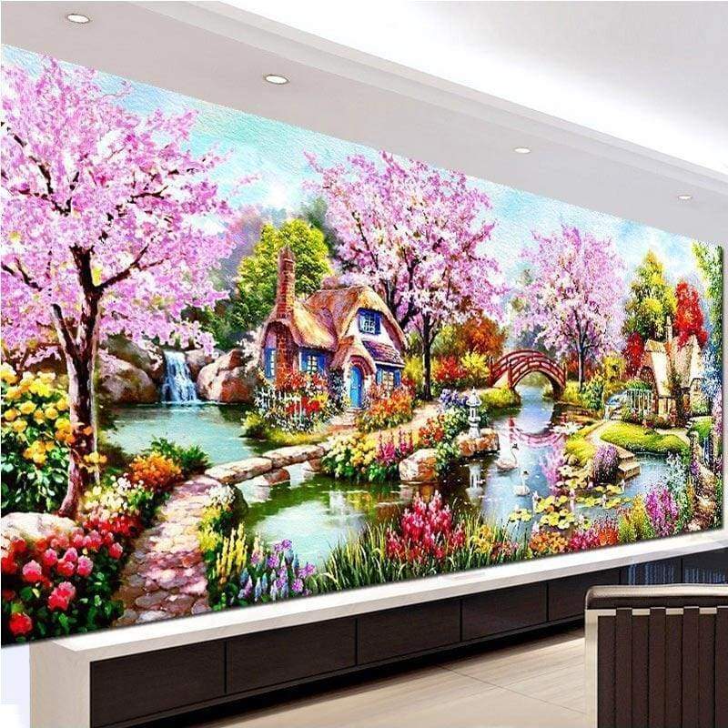 Landscape Tree Large Sizes Wall Decoration Full Drill - 5D
