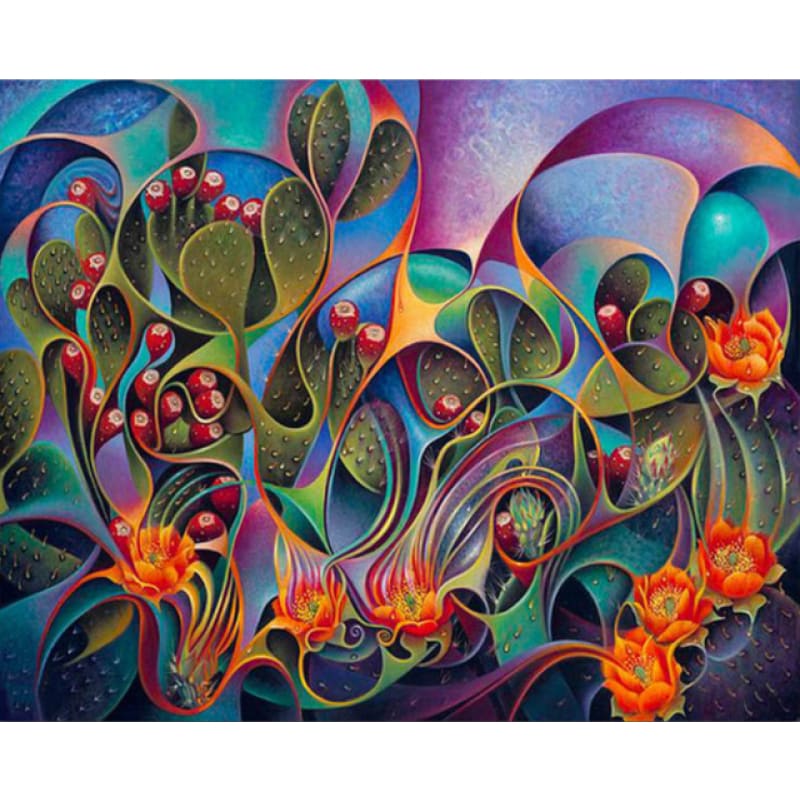 Modern Art Flower Abstract Patterns Full Drill - 5D Diy