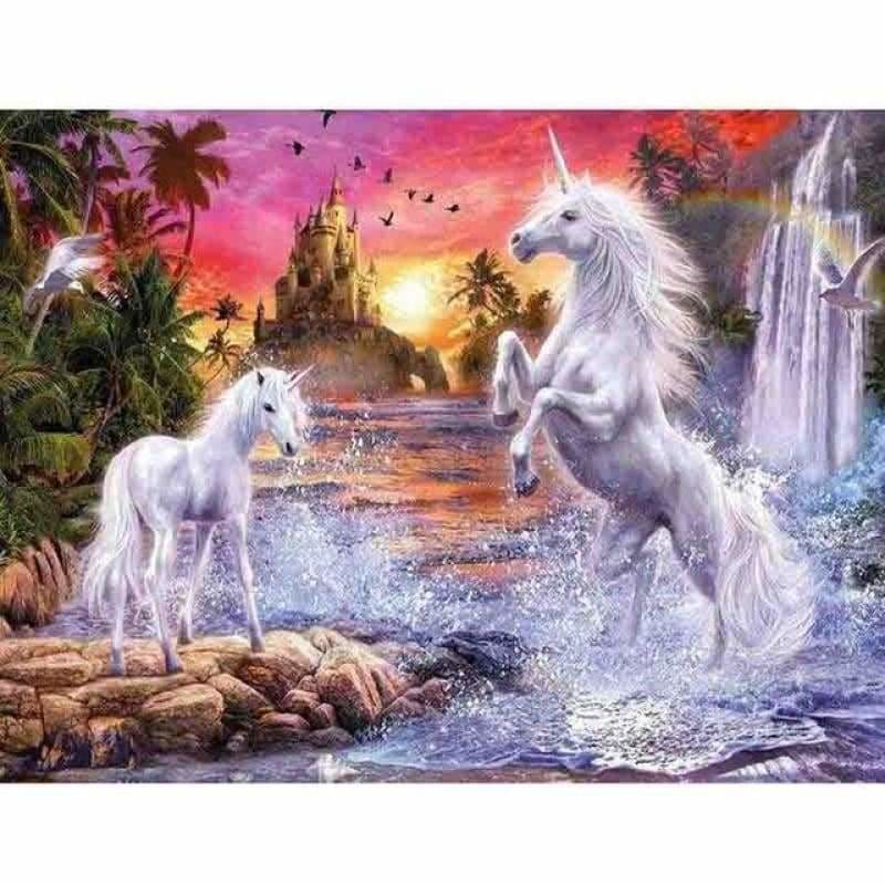New Dream Unicorn Castle Full Drill - 5D Diy Diamond