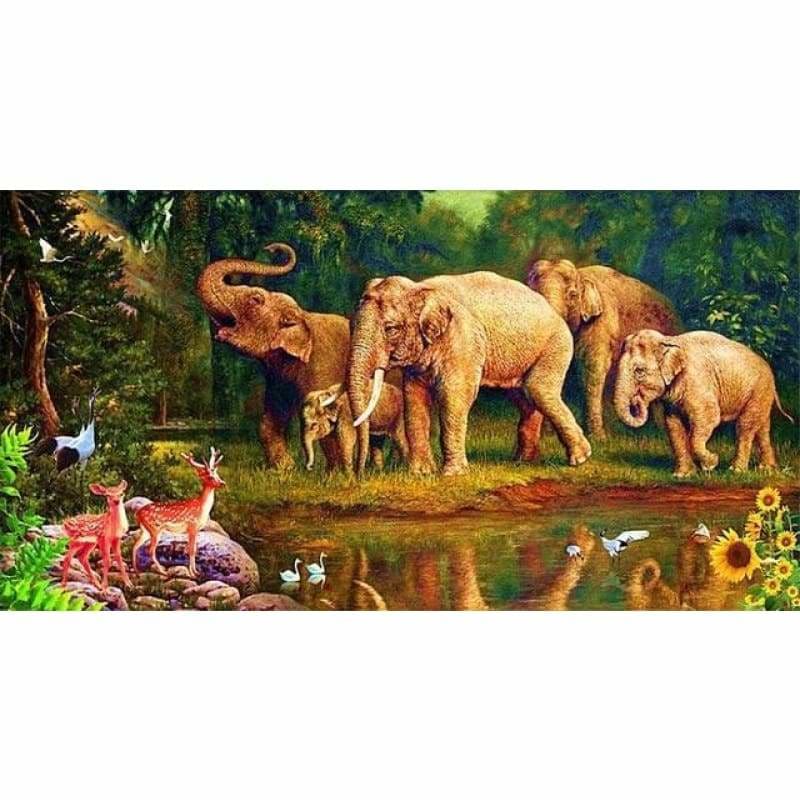 New Hot Sale Photo Elephant Full Drill - 5D Diy Diamond