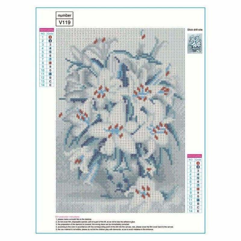 Oil Painting Style Flower Decor Full Drill - 5D Diy Diamond