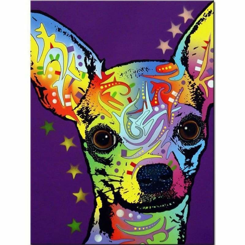 Special Full Square Drill Colorful Dog Full Drill - 5D Diy