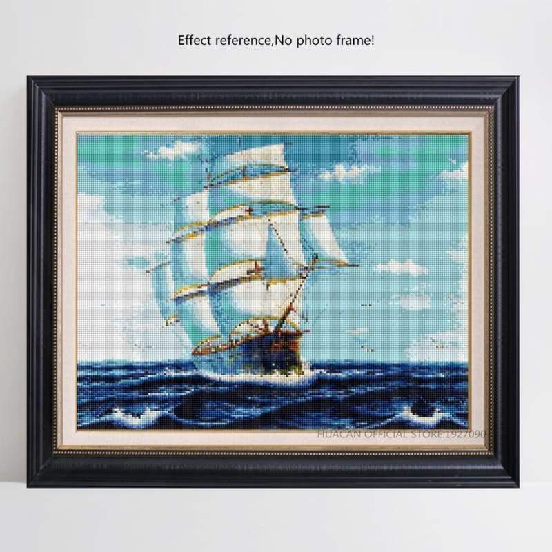 2019 Dream Popular Vintage Sailing Boat 5d Diy Diamond Painting Kits VM1074