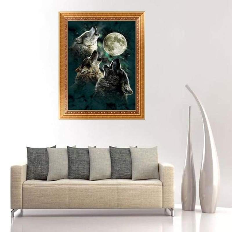 2019 Dream Wolf Pattern 5d Diy Cross Stitch Diamond Painting Kits QB65822