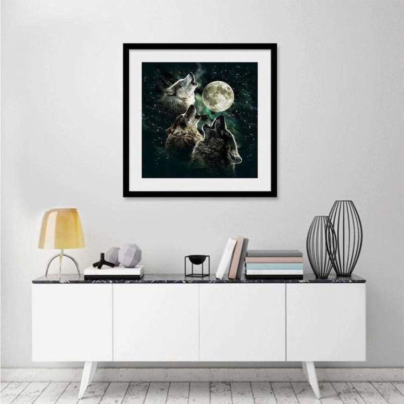2019 Dream Wolf Pattern 5d Diy Cross Stitch Diamond Painting Kits QB65822
