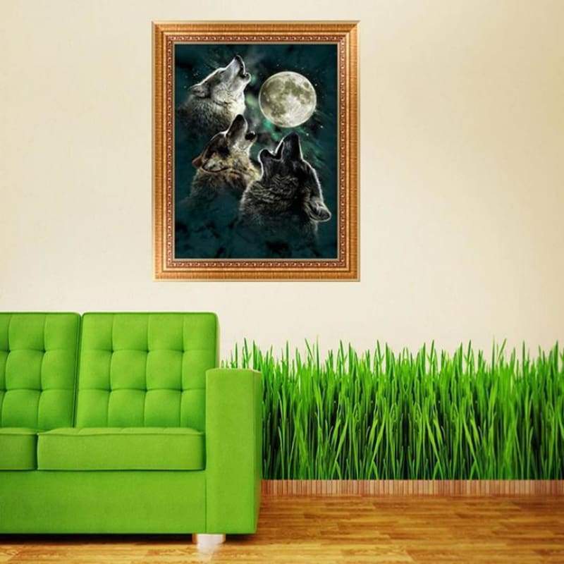 2019 Dream Wolf Pattern 5d Diy Cross Stitch Diamond Painting Kits QB65822