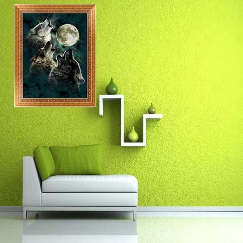 2019 Dream Wolf Pattern 5d Diy Cross Stitch Diamond Painting Kits QB65822