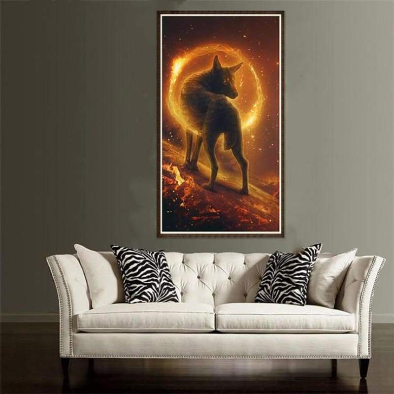 2019 Dream Wolf Picture 5d Diy Cross Stitch Diamond Painting Kits QB645