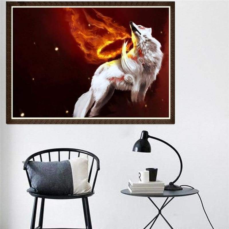 2019 Dream Wolf Picture 5d Diy Cross Stitch Diamond Painting Kits QB652
