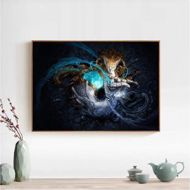 Fantasy Style Cat 5d Diy Cross Stitch Diamond Painting Kits QB7020