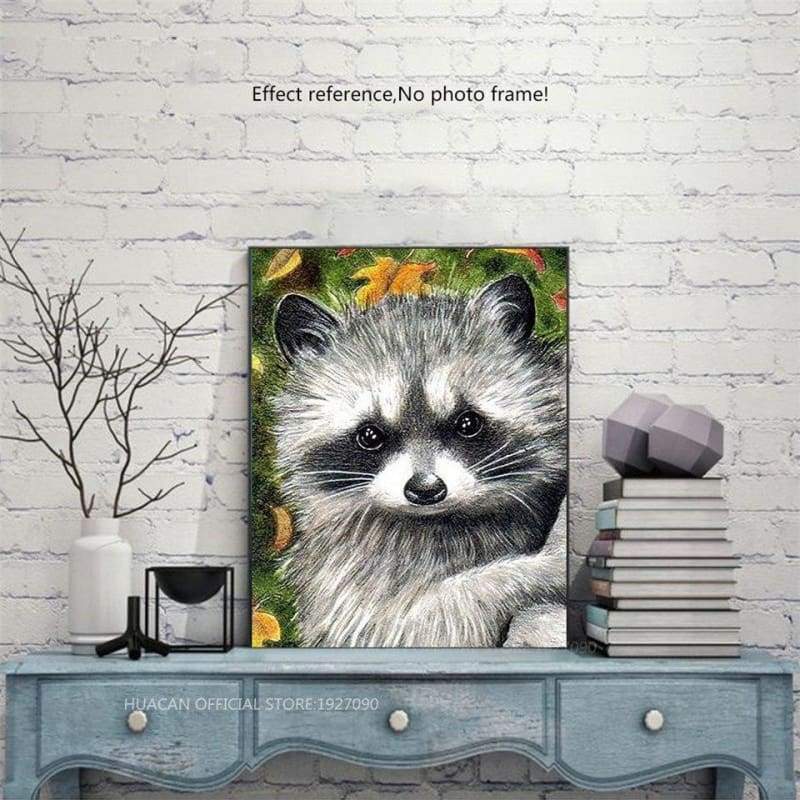 2019 Full Square Drill Raccoon 5d Diy Embroidery Cross Stitch Diamond Painting Kits NA00389