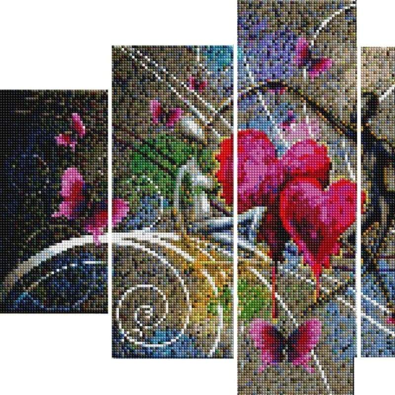 2019 Heart Pattern Lover Large Size 5d Diy Diamond Painting Kits VM9132
