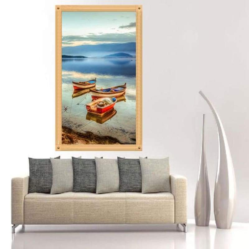 New Arrival Autumn Series Full Drill - 5D Diy Boats Diamond Painting Kits AF9012 - NEEDLEWORK KITS