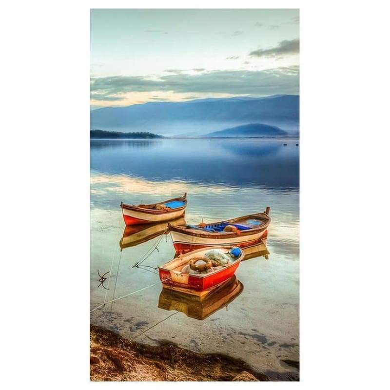 New Arrival Autumn Series Full Drill - 5D Diy Boats Diamond Painting Kits AF9012 - NEEDLEWORK KITS