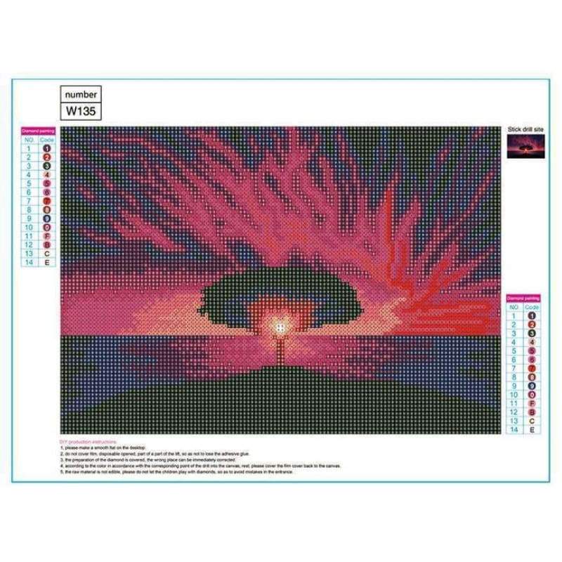 2019 New Arrival Dream Series Evening Trees Diamond Painting Kits AF9579