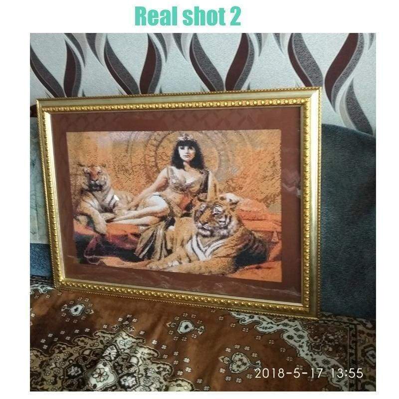 New Hot Sale Beauty And Animal Tiger 5d Diy Diamond Painting Kits VM9976