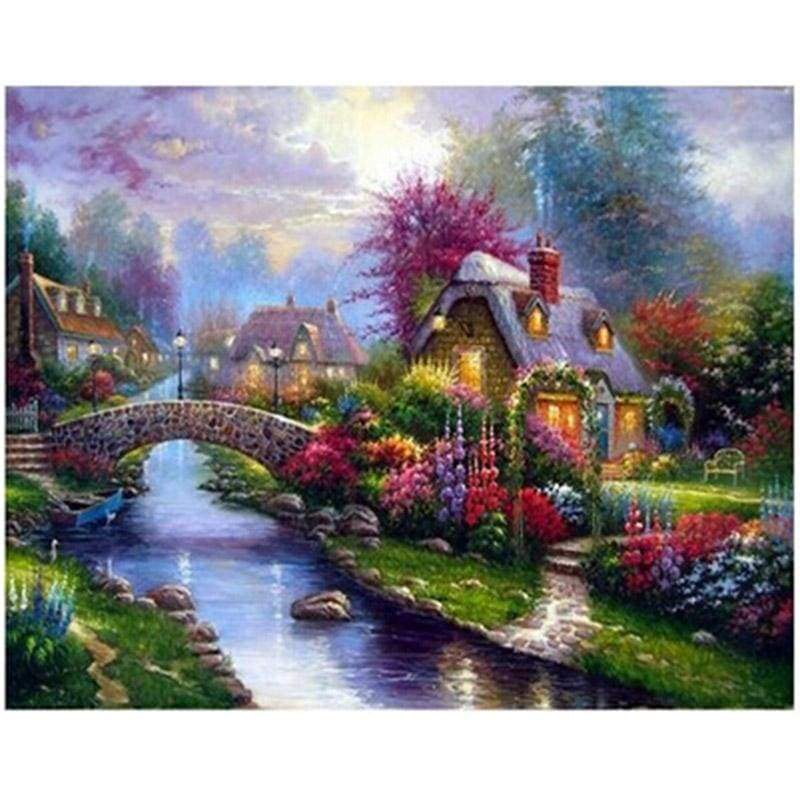 New Hot Sale Cartoon Dream Cottage 5d Diy Diamond Painting Kits VM8382