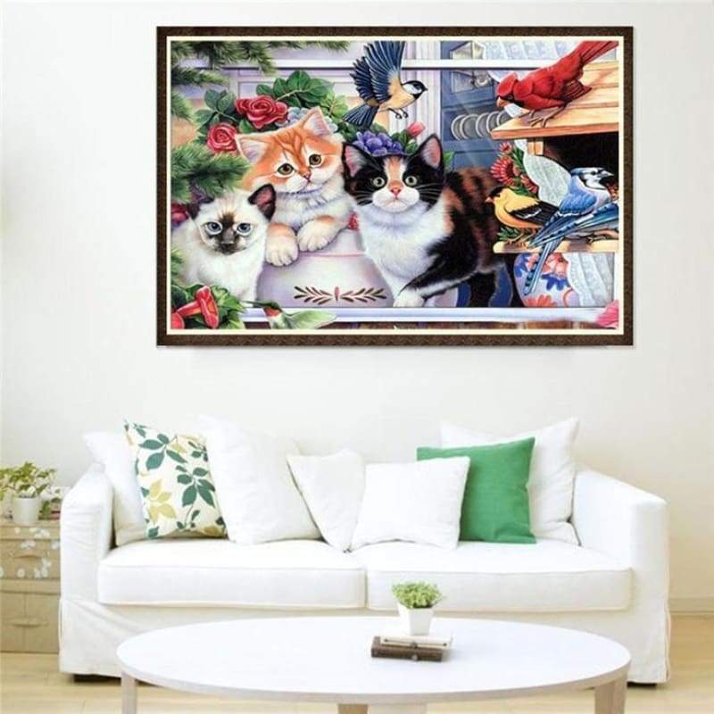 New Hot Sale Cat 5d Diy Cross Stitch Diamond Painting Kits QB7091