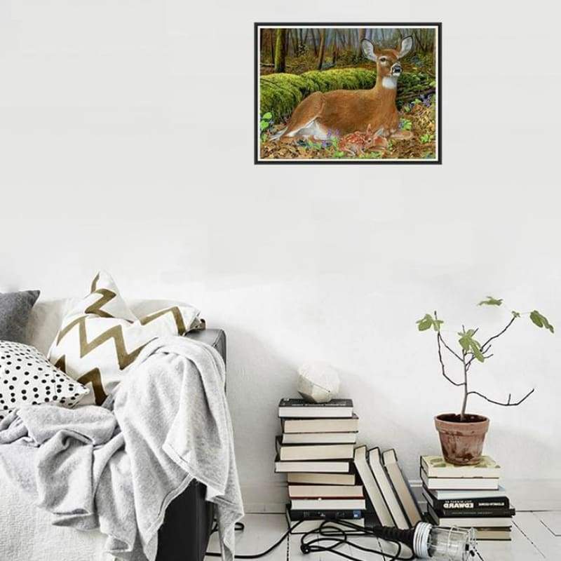 2019 New Hot Sale Cute Deer Wall Decor 5d Diy Diamond Painting Kits VM9105