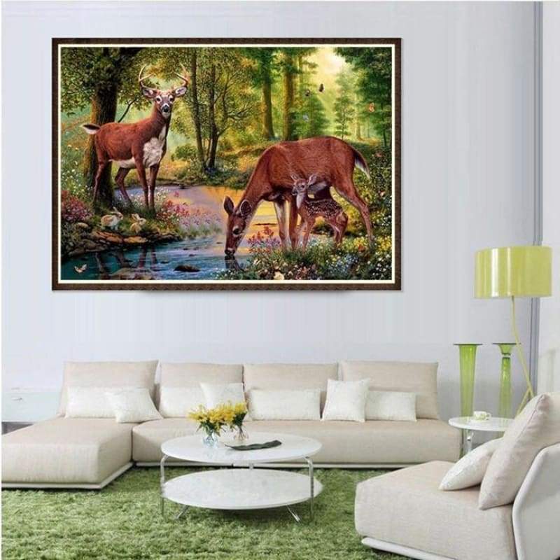 2019 New Hot Sale Deer Pattern 5d Diy Diamond Painting Kits VM6012