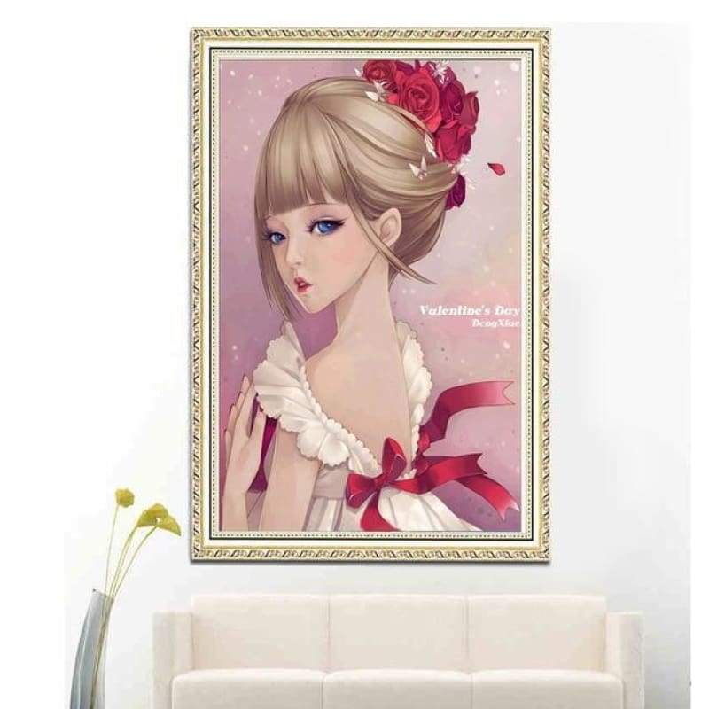 2019 New Hot Sale Girl Picture Wall Decor Diy Diamond Painting Kits VM9488