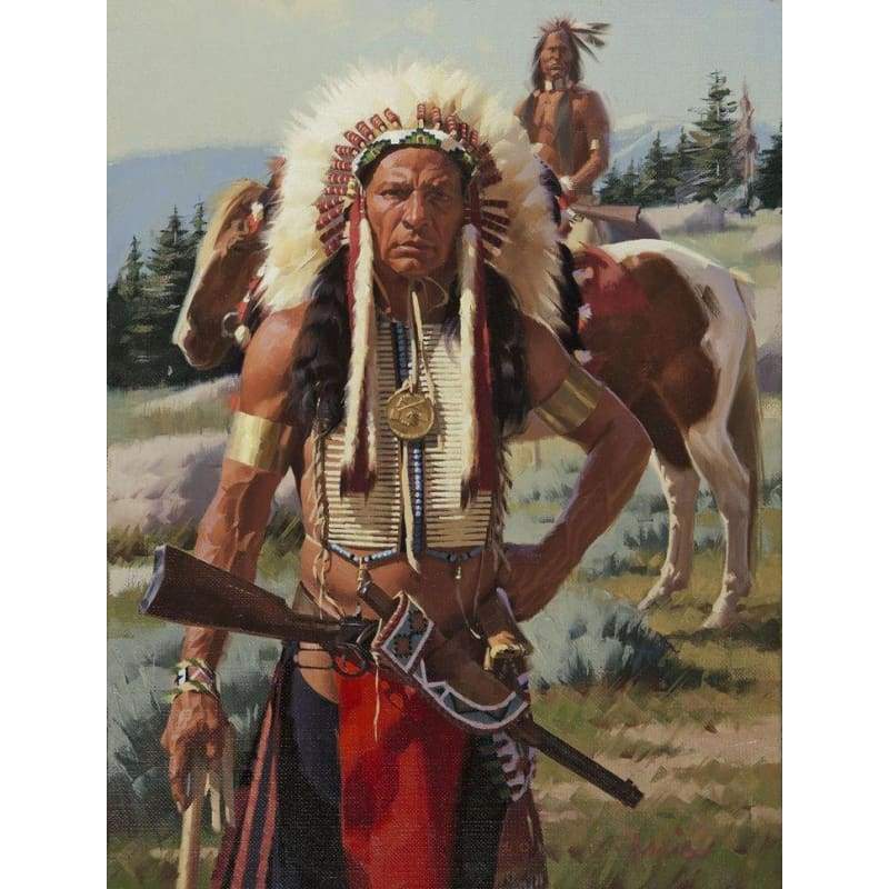 2019 New Hot Sale Indian Soldier Portrait Diy 5d Crystal Diamond Painting Kits VM20067