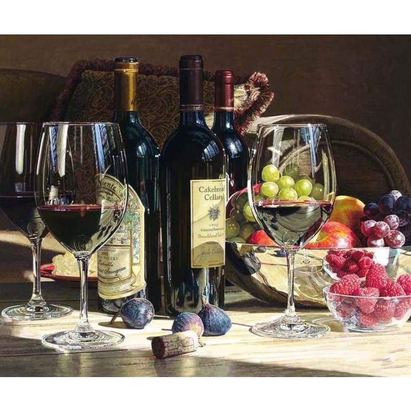 New Hot Sale Square Drill Wine Pattern Diamond Painting Kits VM9986 - NEEDLEWORK KITS