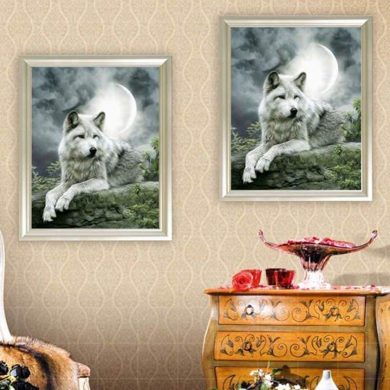 2019 New Hot Sale Stitch Kit 5d Diy Diamond Painting Wolf VM8621