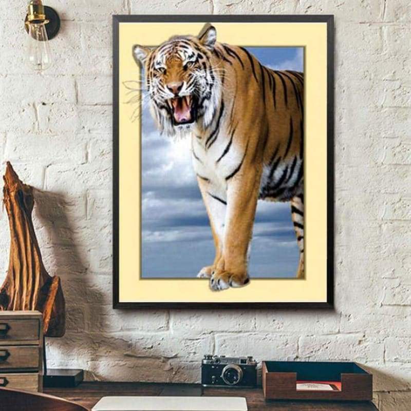 2019 New Hot Sale Tiger 5d Diy Diamond Painting Kits QB5071