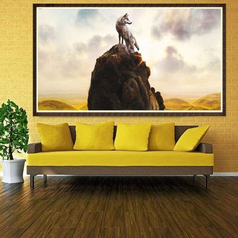2019 New Hot Sale Wolf 5d Diy Cross Stitch Diamond Painting Kits QB61046