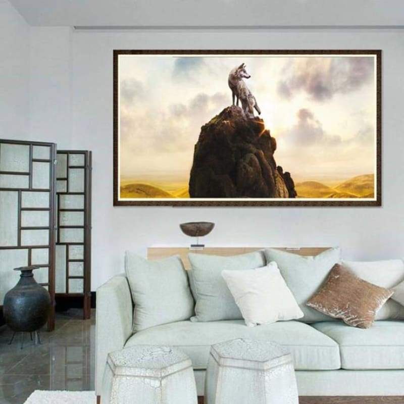 2019 New Hot Sale Wolf 5d Diy Cross Stitch Diamond Painting Kits QB61046