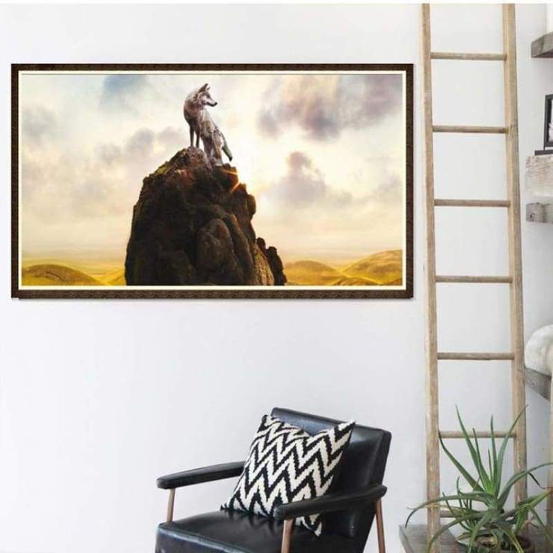 2019 New Hot Sale Wolf 5d Diy Cross Stitch Diamond Painting Kits QB61046