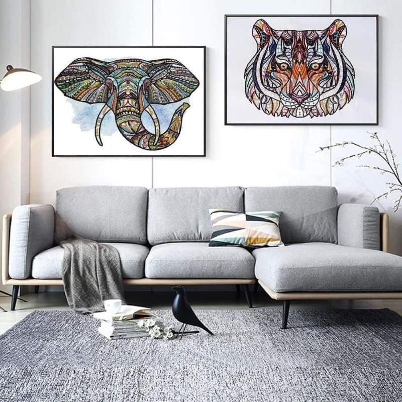 2019 New Special Tiger Pattern 5d Diy Diamond Painting Kits VM8008