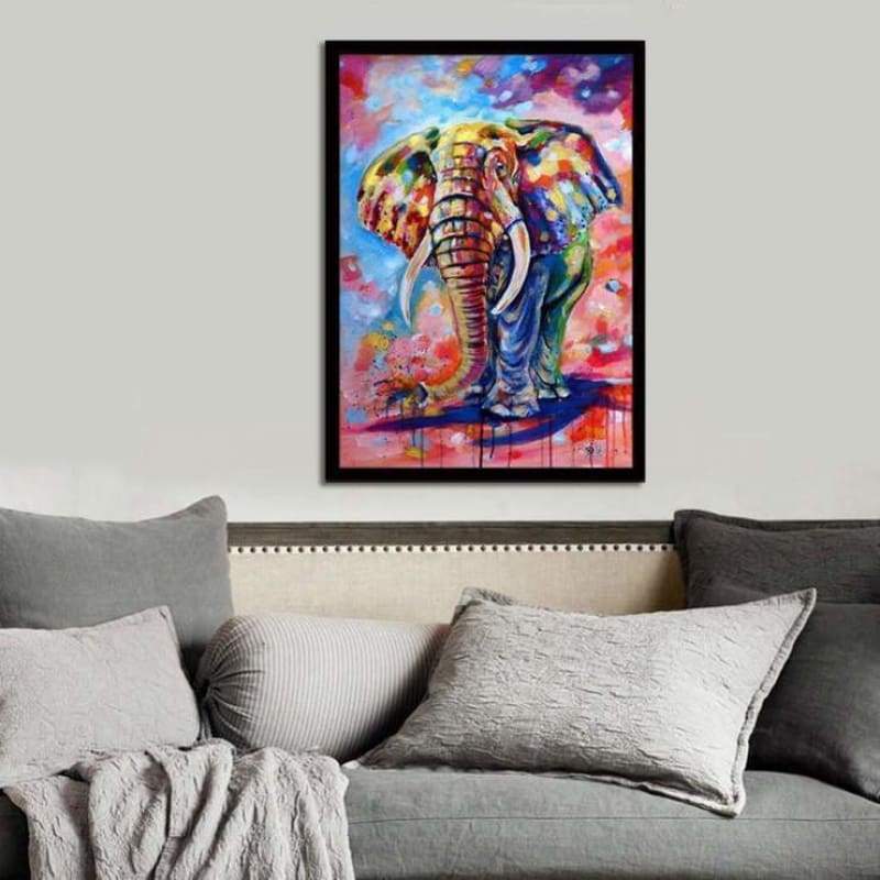 New Watercolor Elephant Diy 5d Diamond Painting Kits QB5380