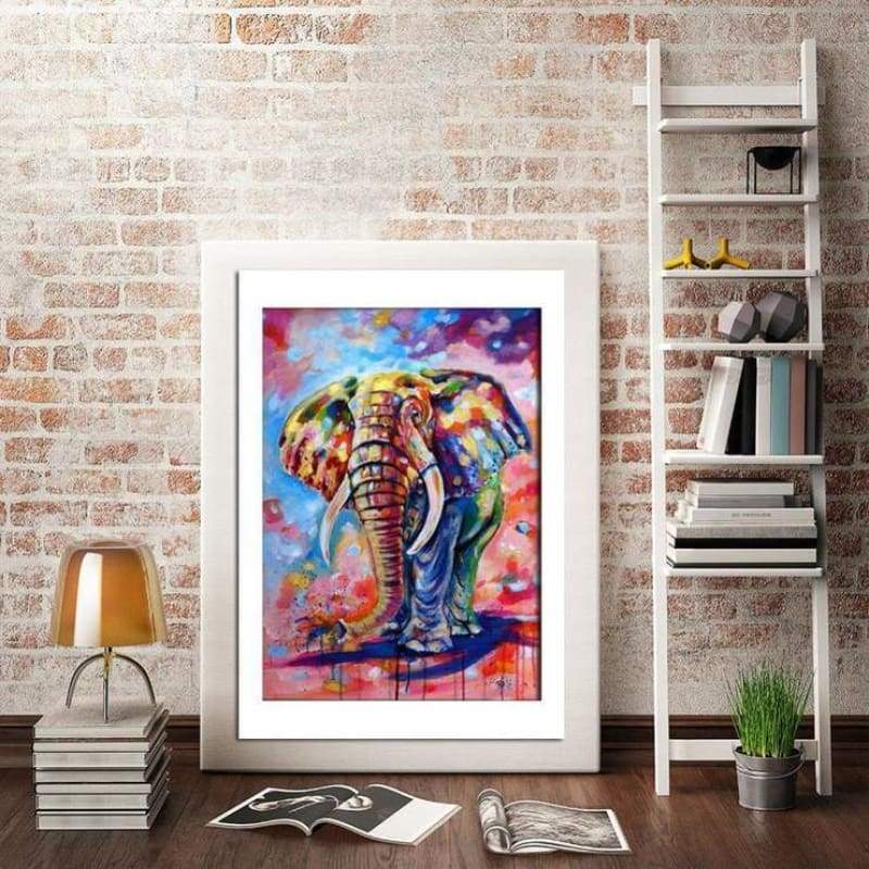 New Watercolor Elephant Diy 5d Diamond Painting Kits QB5380