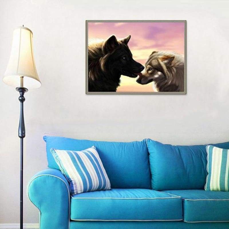 2019 New Wolf Pattern 5d Diy Cross Stitch Diamond Painting Kits QB6589