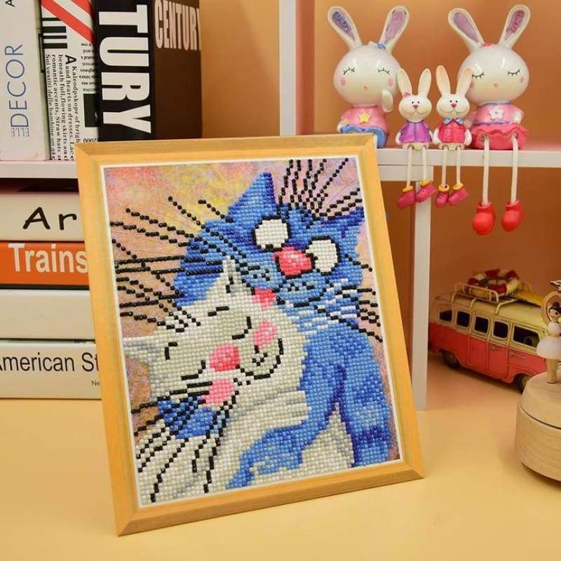 Oil Painting Style Cat 5d Diy Cross Stitch Diamond Painting Kits QB7032