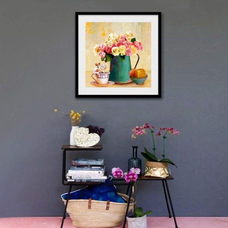 Oil Painting Style Flower Diy 5d Full Diamond Painting Kits QB5734