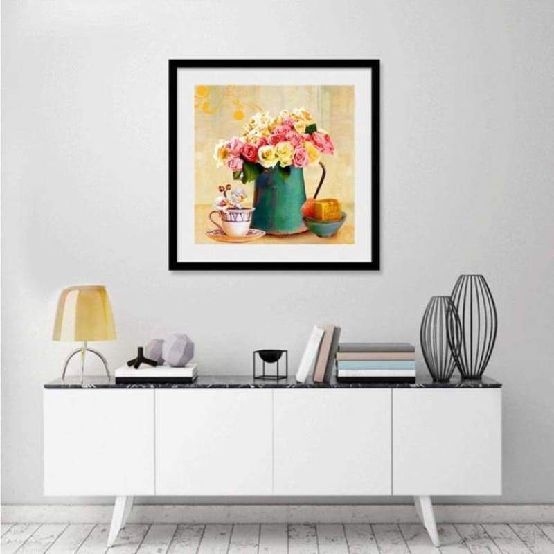 Oil Painting Style Flower Diy 5d Full Diamond Painting Kits QB5734