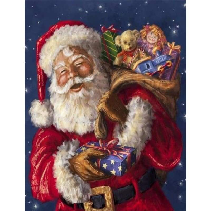2019 Oil Painting Style Full Round Drill Santa Claus 5d Diy Diamond Painting Kits NA0366