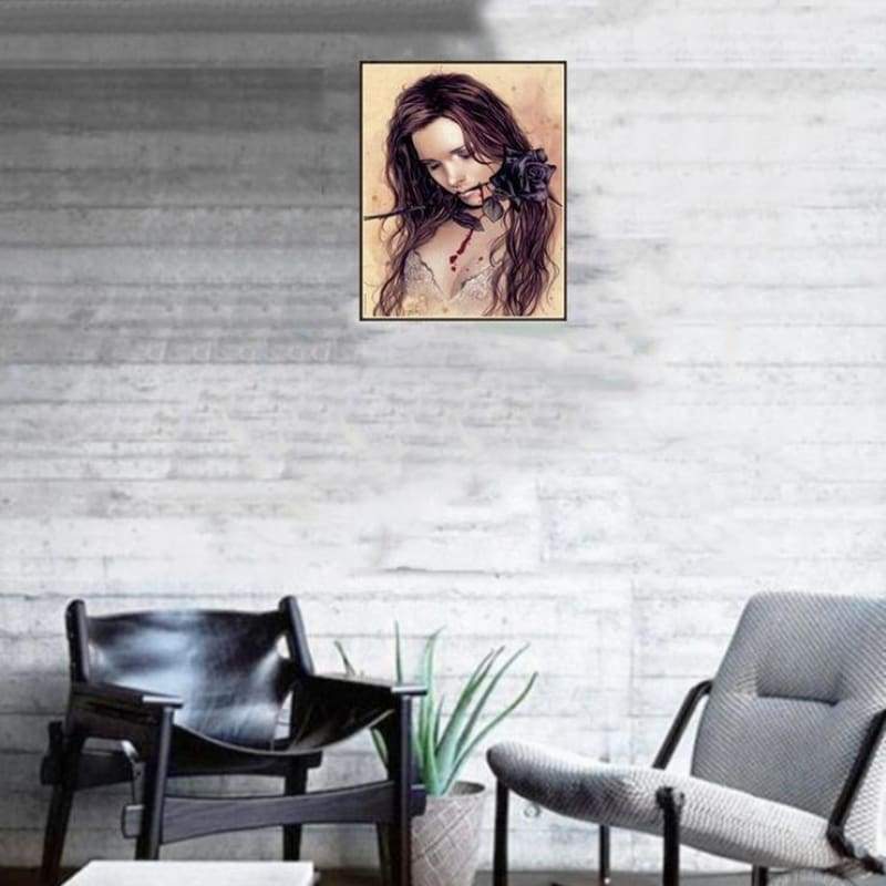 2019 Oil Painting Style Portrait Diy 5d Full Diamond Painting Kits QB5916